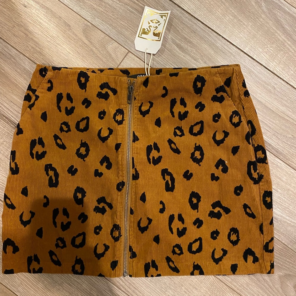 Obey Leopard skirt| NWT